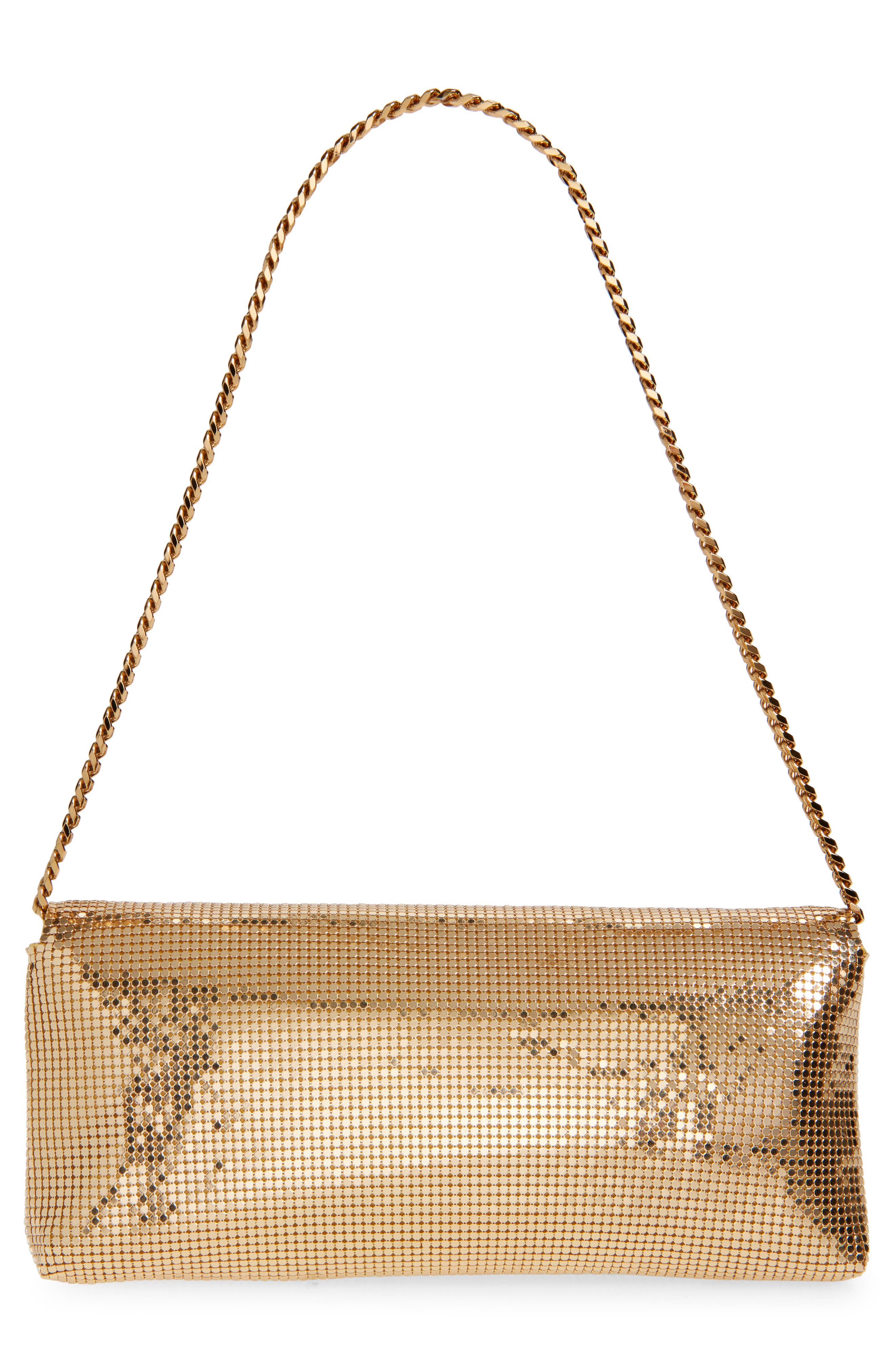 Versace La Medusa Metal Mush Clutch, Alternate, color, Gold Versace Gold