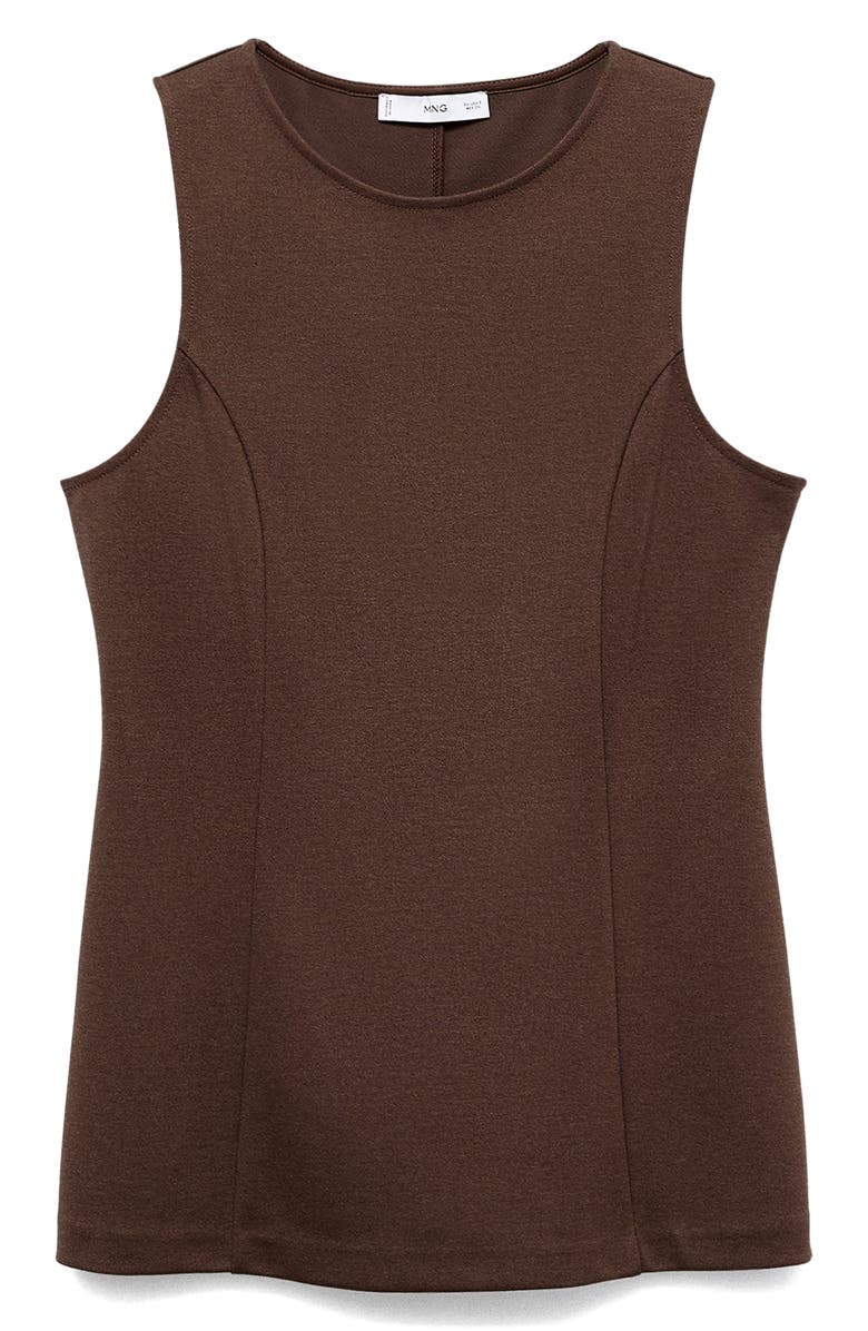 MANGO Sleeveless Top, Alternate, color, Medium Brown