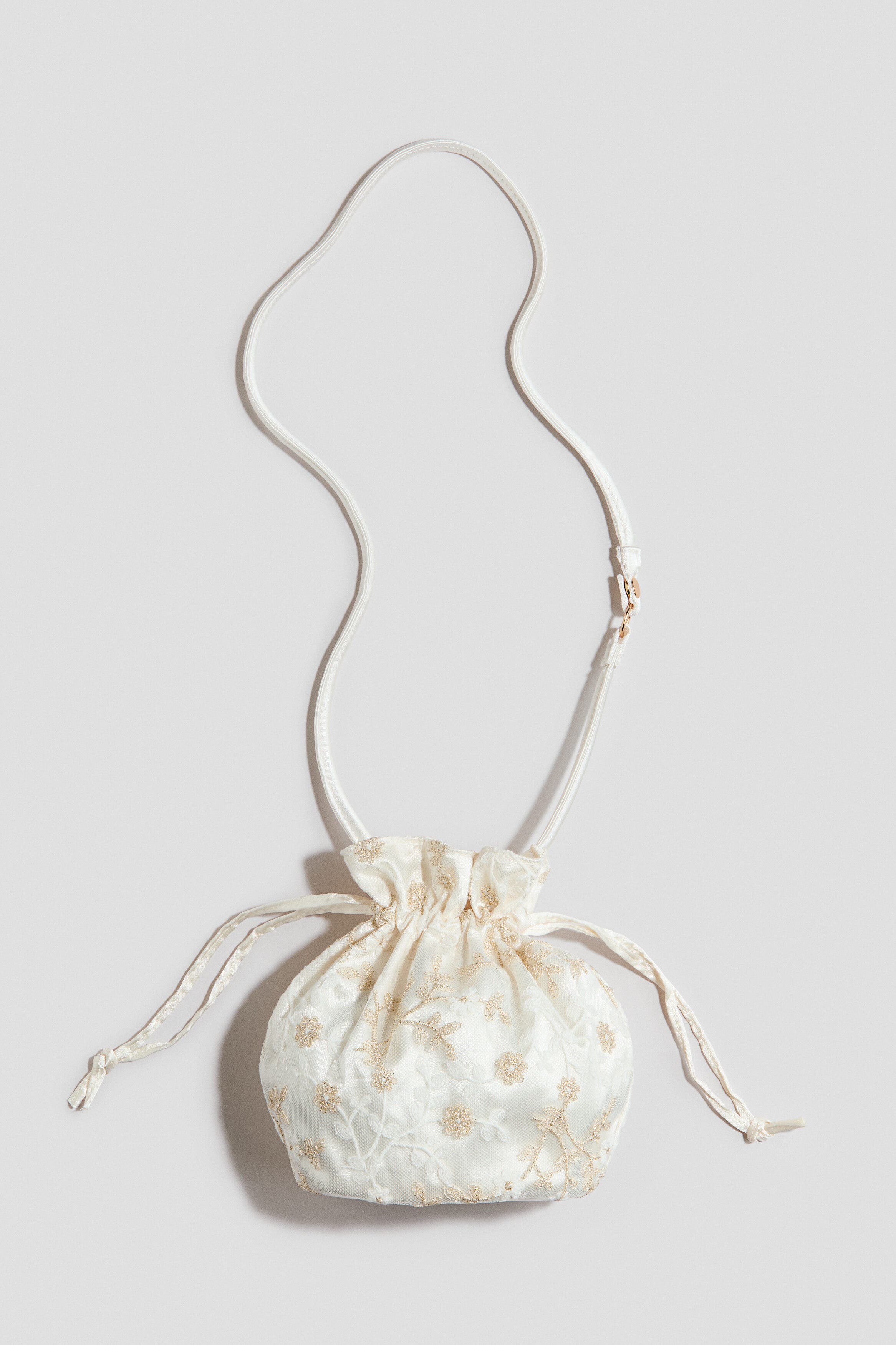 H&M Embroidered Drawstring Bag, Main, color, 