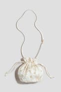 H&M Embroidered Drawstring Bag