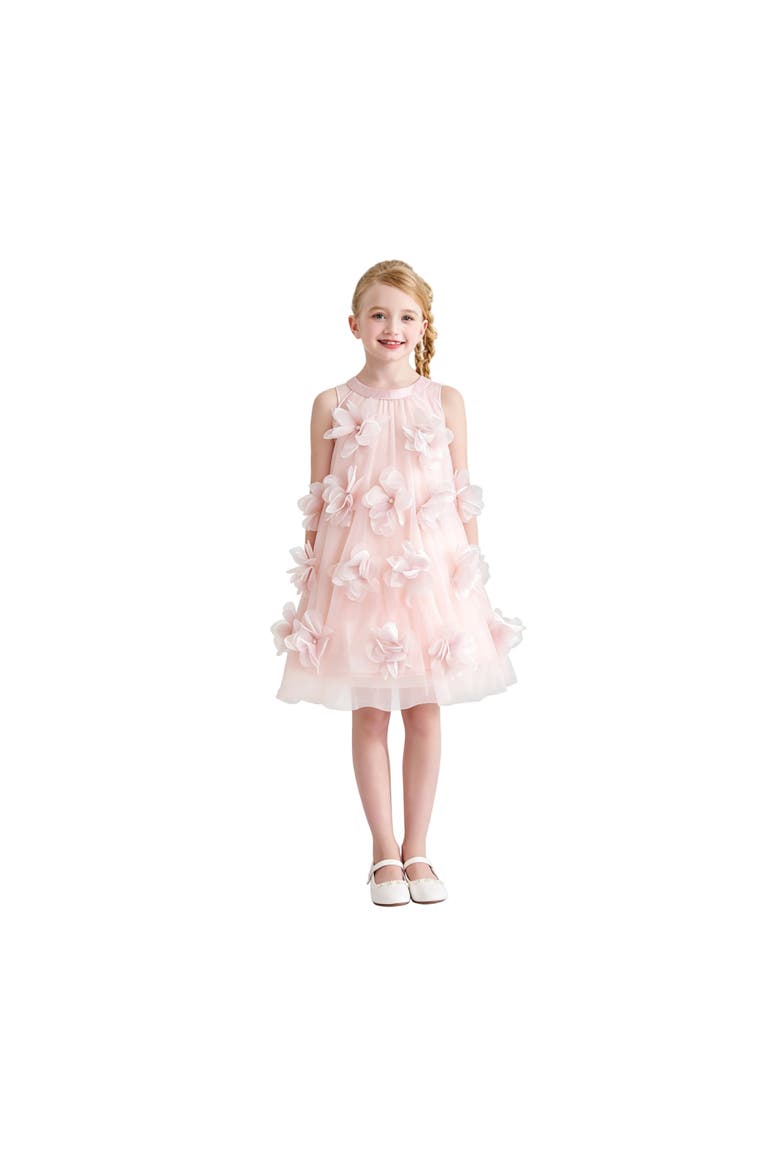 Veloura Floral Bow Dress, Alternate, color, Pink