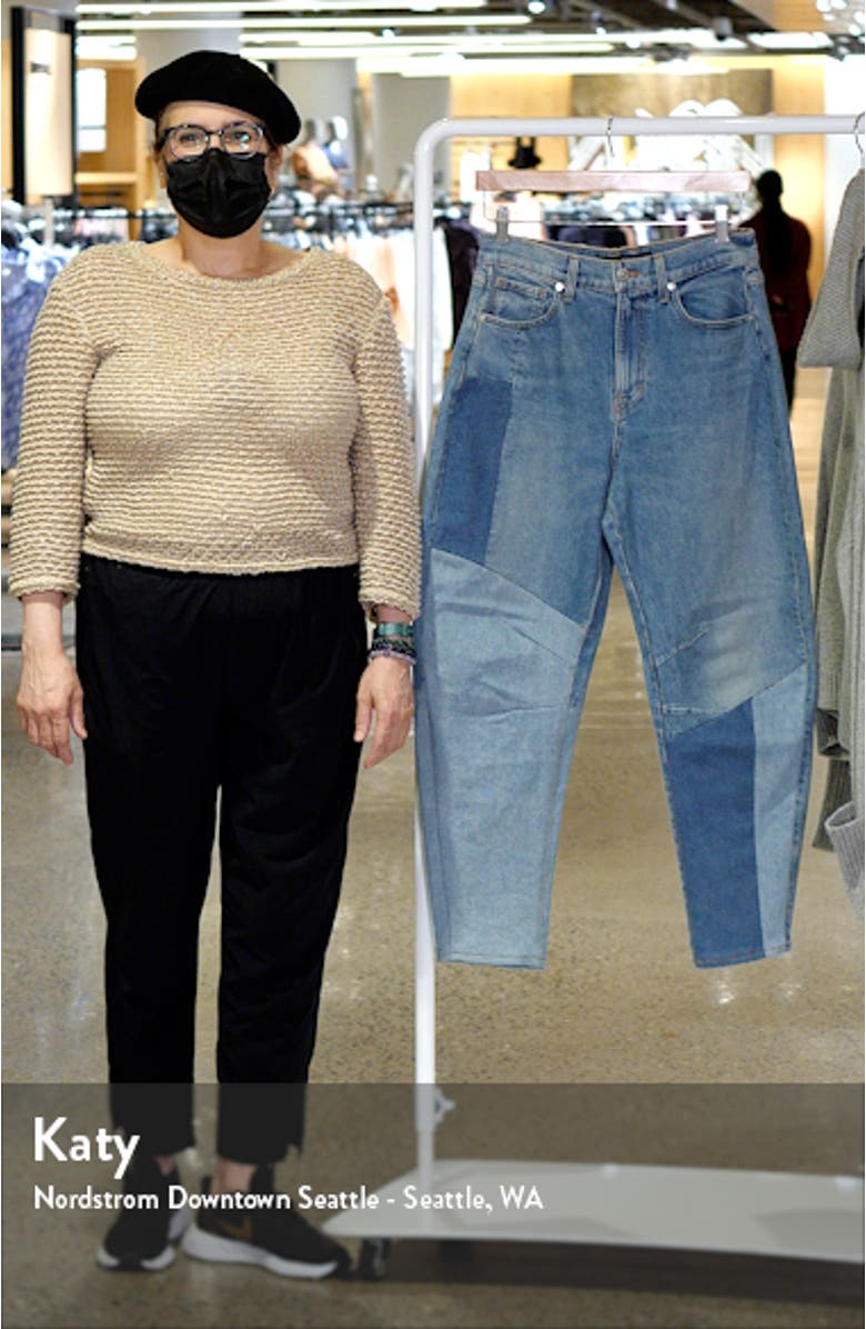 Charlie Colorblock Crop Barrel Jeans, sales video thumbnail