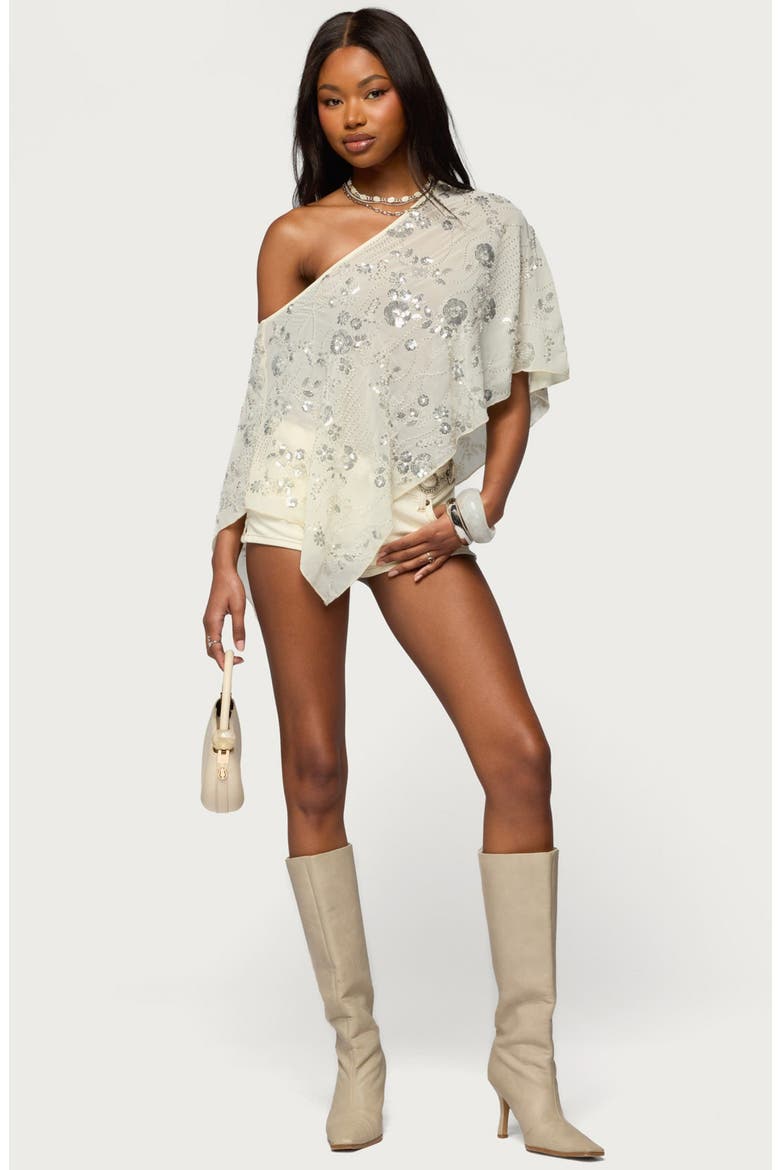 Jagger Low Rise Denim Short, Alternate, color, CREAM