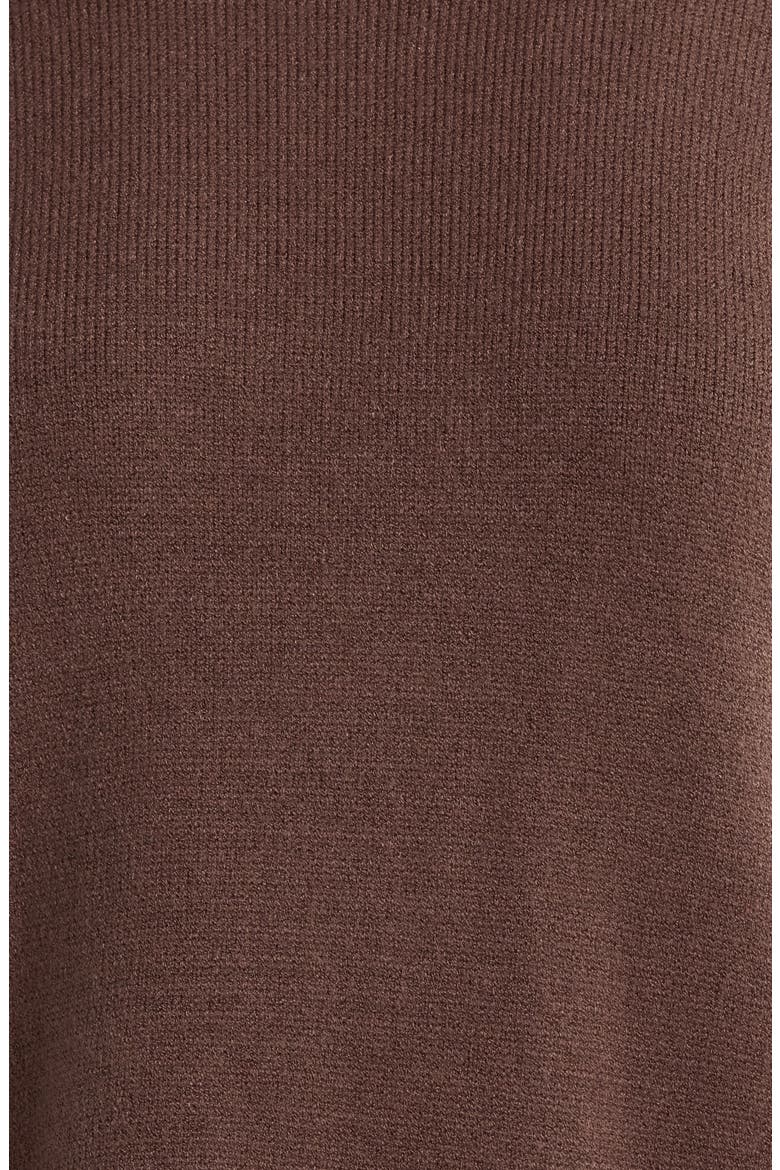 Karola Mixed Media Minidress, Alternate, color, DARK BROWN