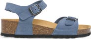 Celtic & Co. Low Wedge Double Buckle Suede Sandal