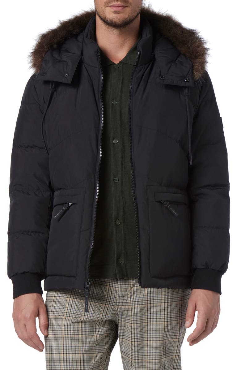 Andrew Marc Gramercy Water Resistant Parka, Main, color, Black