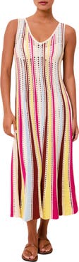 Solid & Striped The Velmira Open Stitch Sleeveless Cover-Up Maxi Dress