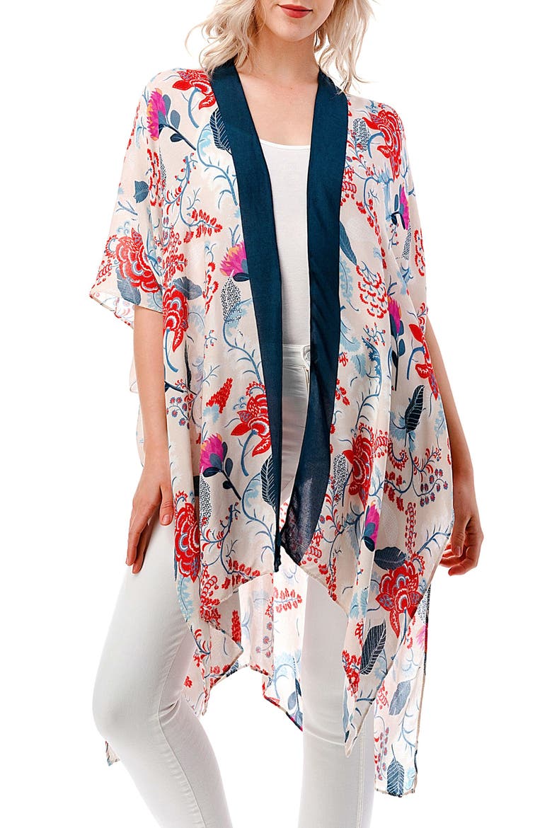 Floral Duster, Main, color, BLUE