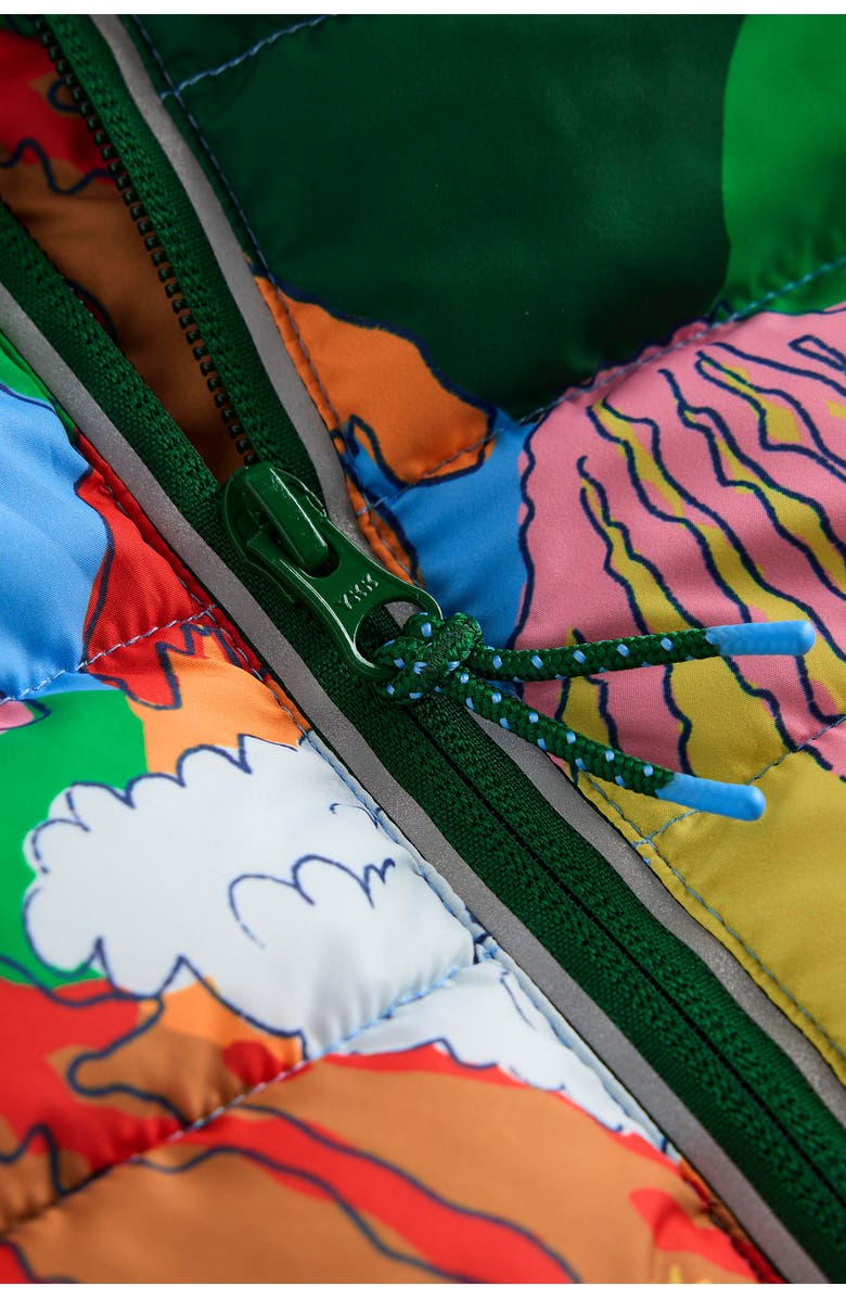 Mini Boden Kids' Pack Away Puffer Jacket, Alternate, color, Multi Volcanoes