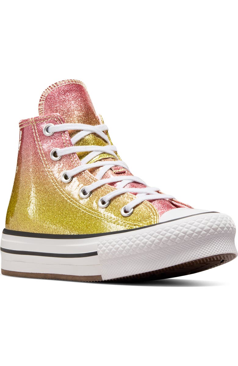 Converse Kids' Chuck Taylor<sup>®</sup> All Star<sup>®</sup> EVA Lift High Top Glitter Platform Sneaker, Main, color,