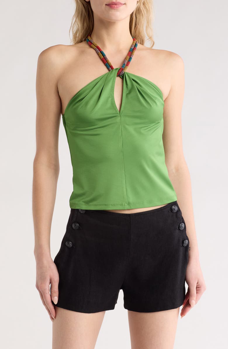 Veronica Beard Akeeva Keyhole Halter Top, Main, color,