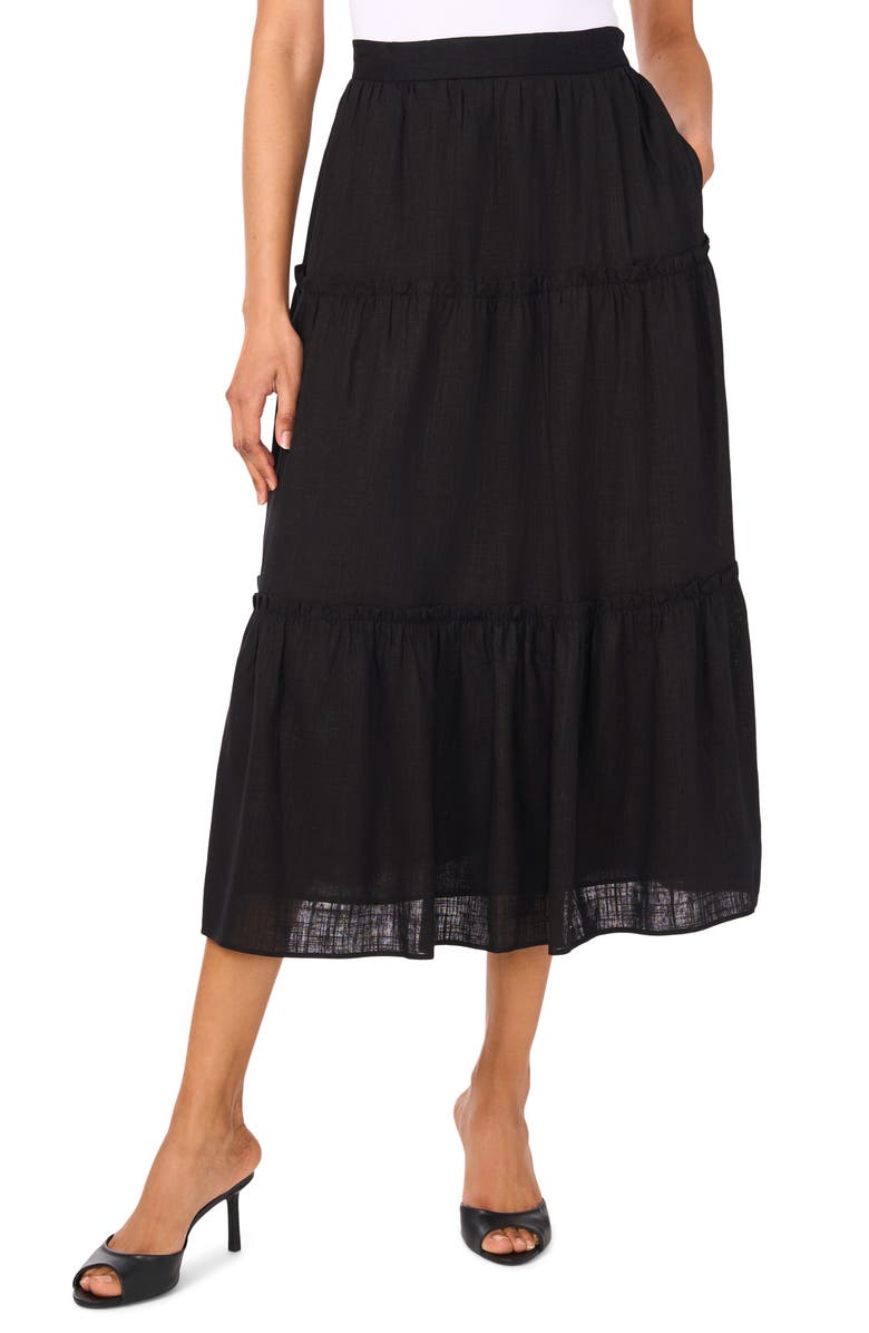 1.STATE Tiered Maxi Skirt, Main, color, Rich Black