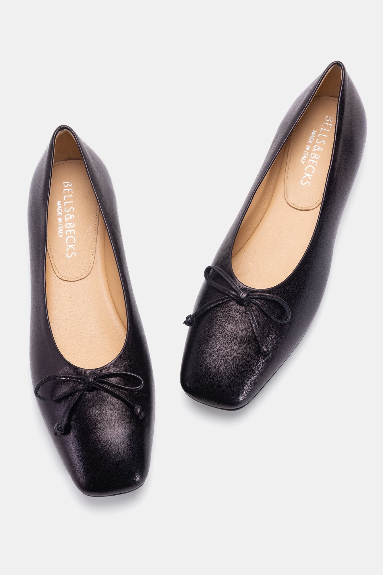 BELLS & BECKS Felicia Square Toe Ballerina Flat, Alternate, color, Black