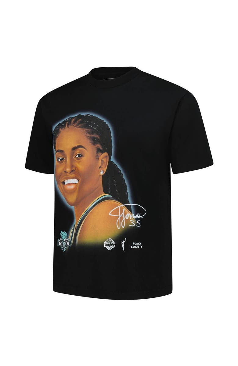 Playa Society Unisex Playa Society Jonquel Jones Black New York Liberty Sketch T-Shirt, Alternate, color, Black