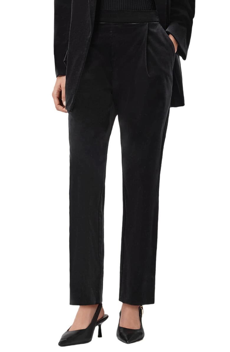 AllSaints Aleida Vel Pants, Main, color, Black
