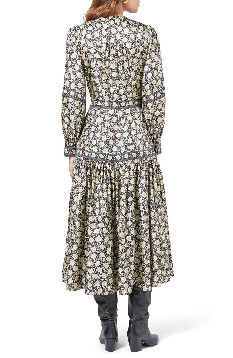 Joie Seesila Long Sleeve Silk Maxi Dress, Alternate, color, 