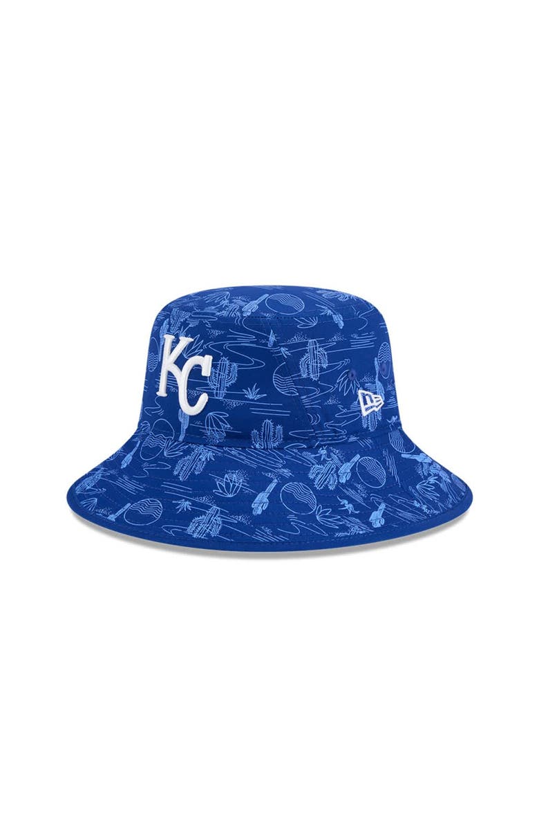 New Era Youth New Era  Royal Kansas City Royals 2025 Spring Training All Over Print Bucket Hat, Main, color, 