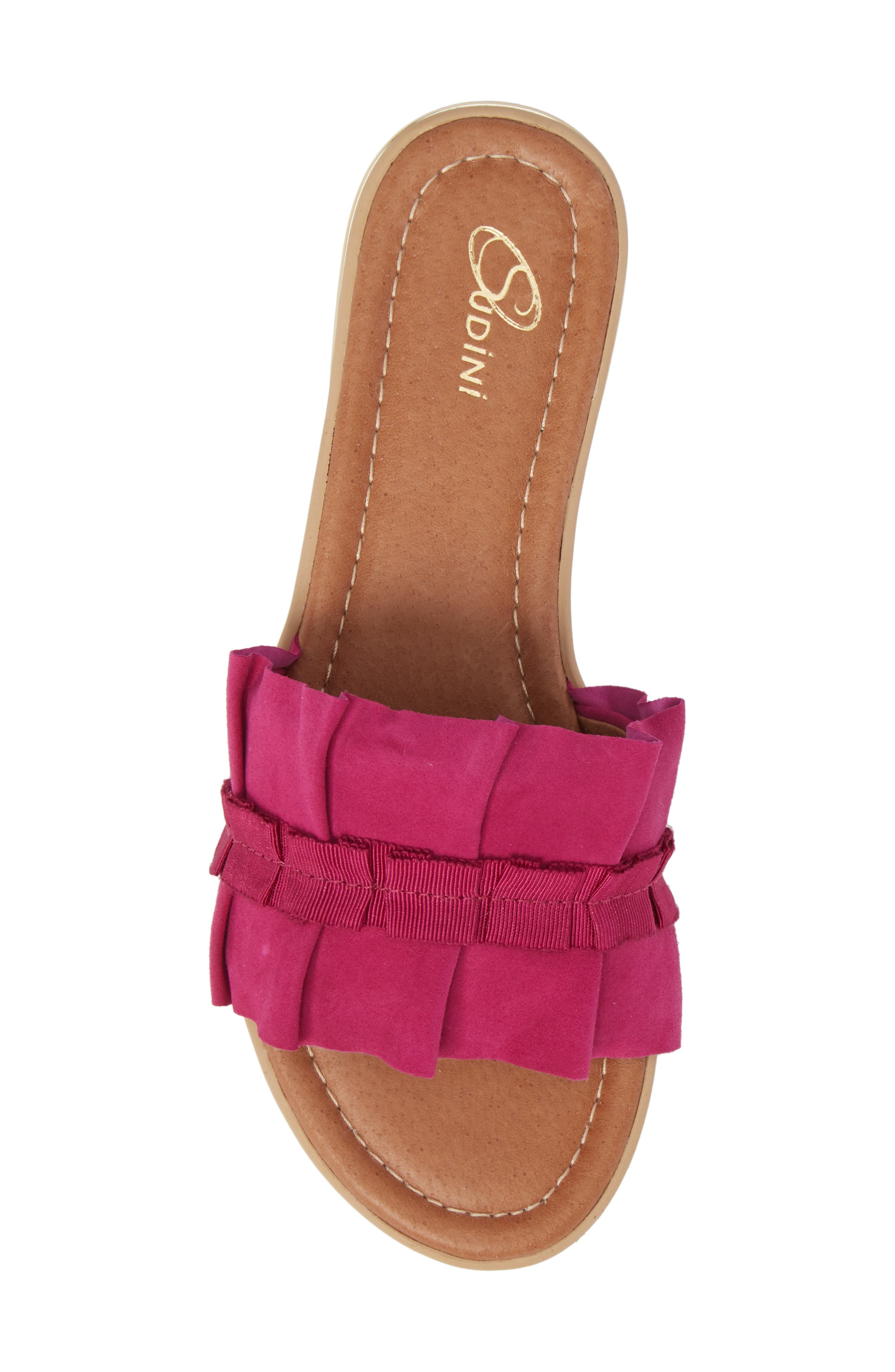 Ravenna Slide Sandal, Alternate, color, FUCHSIA SUEDE