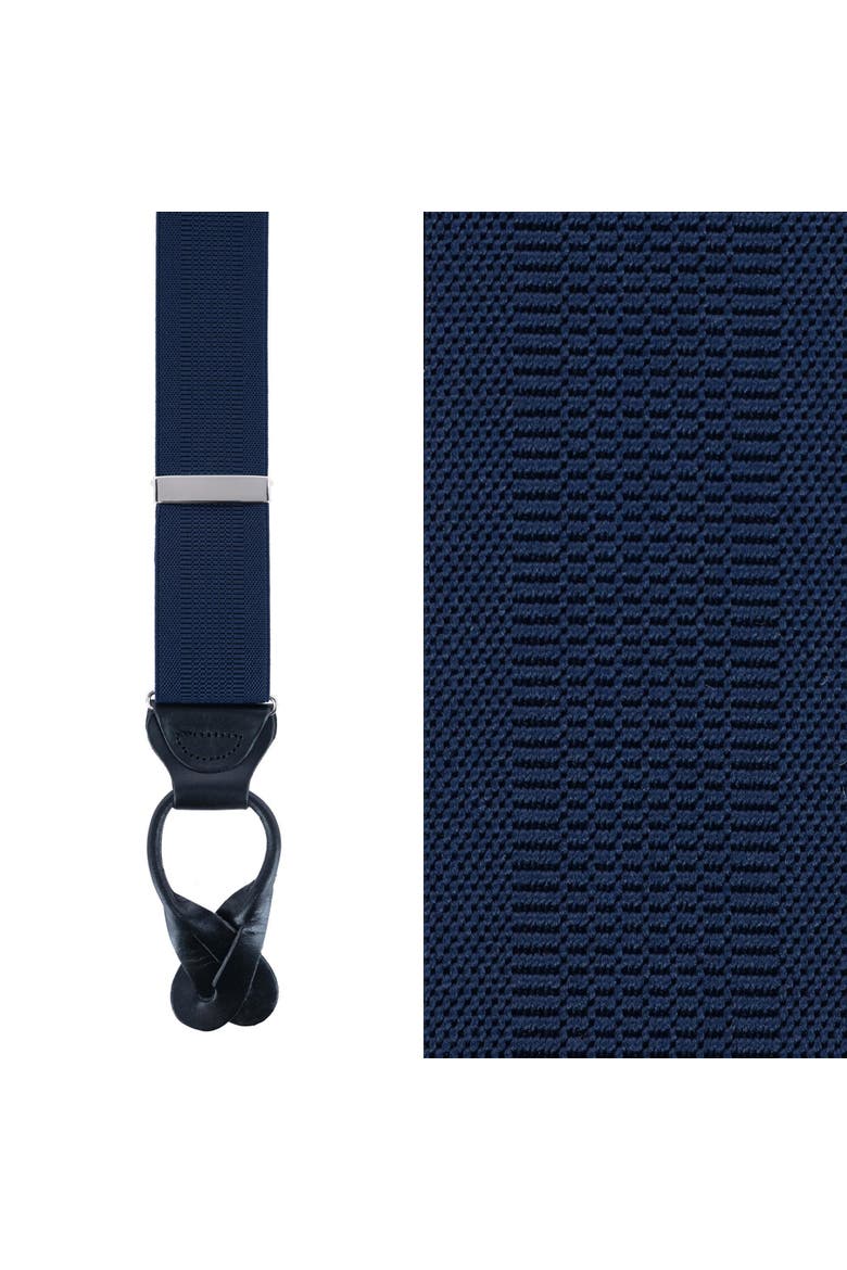 Big & Tall Classic Stretch Button End Suspenders, Main, color, Navy