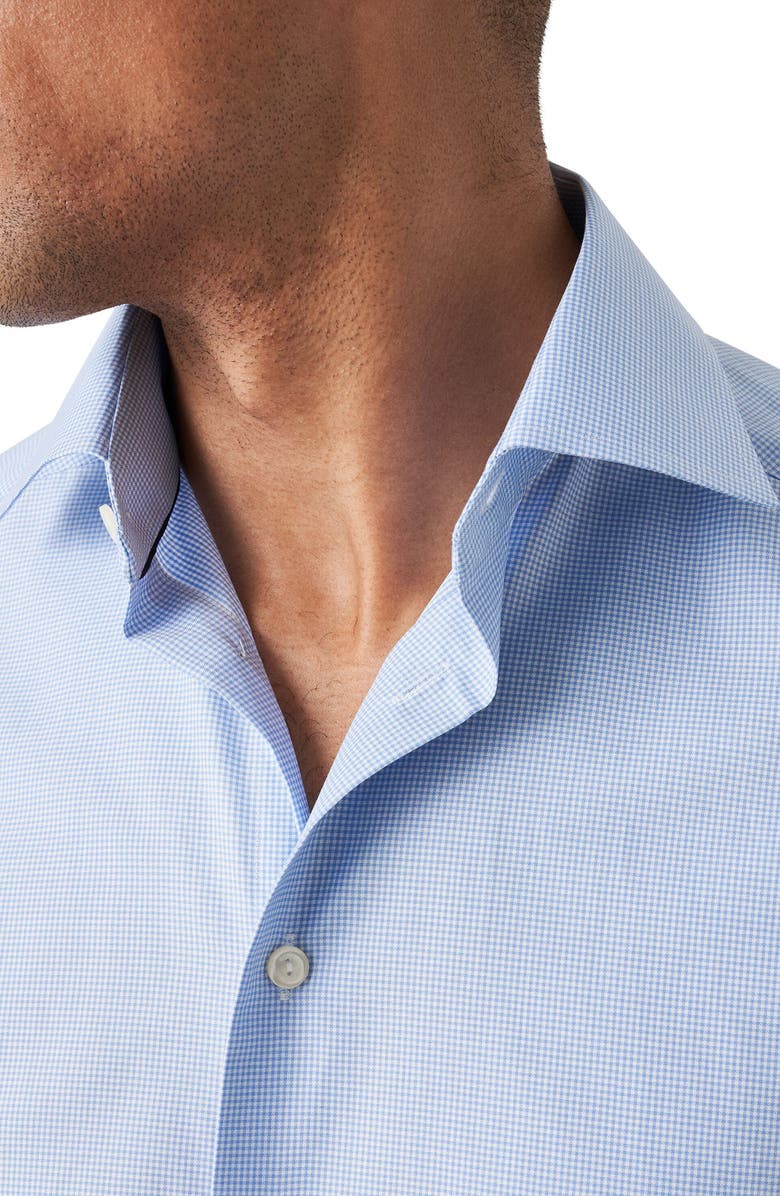 Eton Slim Fit Microcheck Cotton Dress Shirt, Alternate, color,