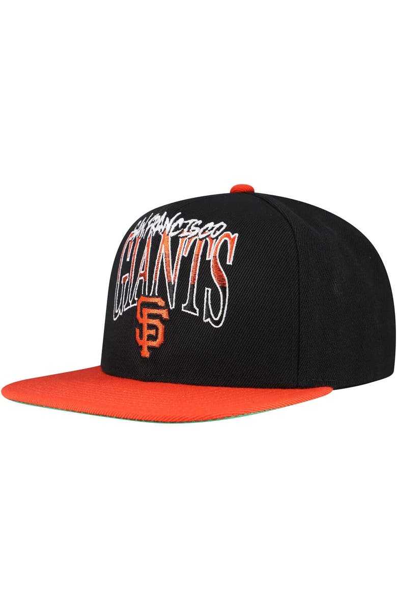 Mitchell & Ness Men's Mitchell & Ness Black San Francisco Giants Rise Up Snapback Hat, Main, color, Black