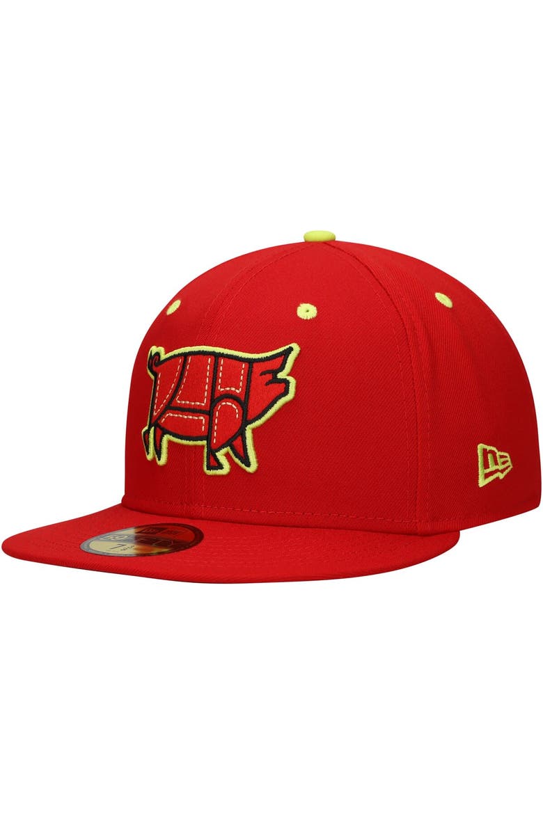 Men's New Era Red Chicharrones de Columbia Copa de la Diversión 59FIFTY Fitted Hat, Alternate, color, Red