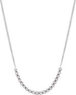 BY ADINA EDEN Diamond Bezel Half Tennis Double Chain Necklace 14K