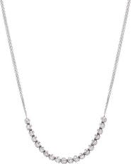 BY ADINA EDEN Diamond Bezel Half Tennis Double Chain Necklace 14K