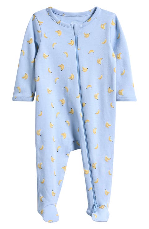 Print Cotton Footie Romper (Baby)