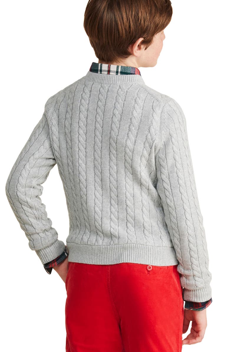 vineyard vines Kids' Cotton & Cashmere Cable Sweater, Alternate, color, 