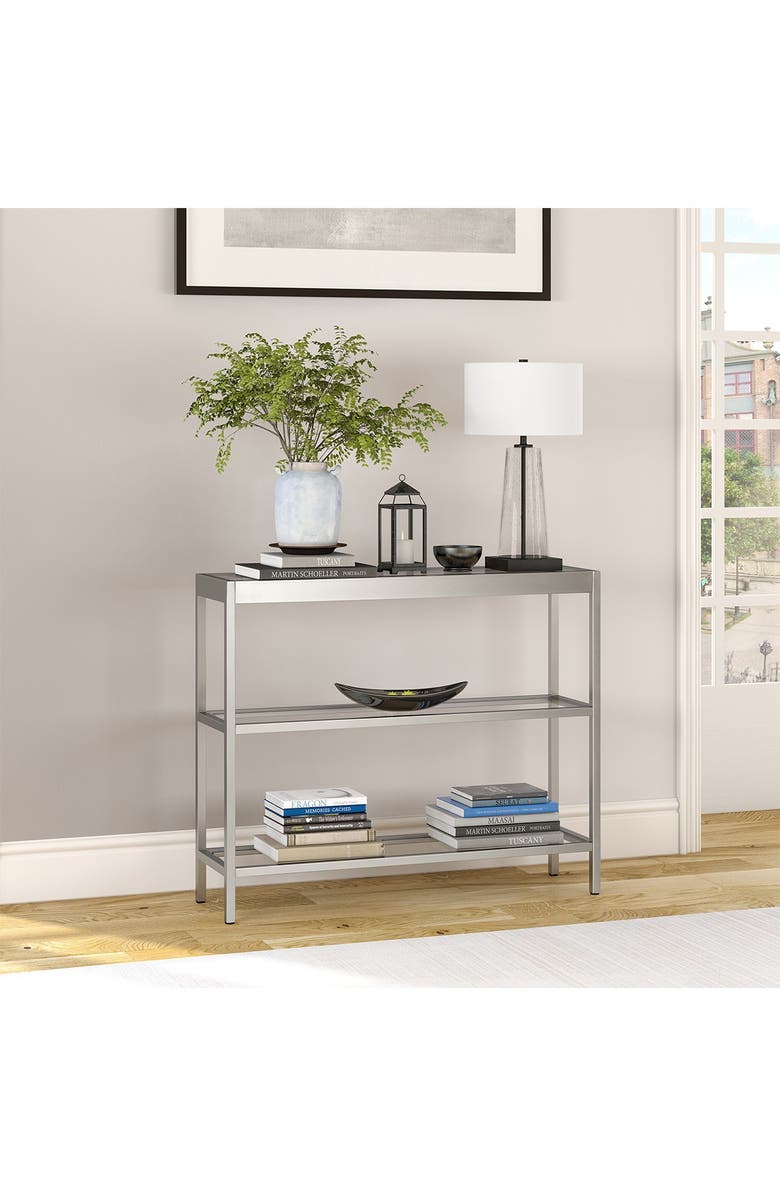 ADDISON AND LANE Alexis 36" Satin Nickel Console Table, Alternate, color, 