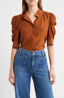 Gillian Silk Button-Up Shirt