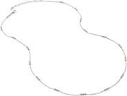 Monica Vinader Triple Beaded Chain Necklace