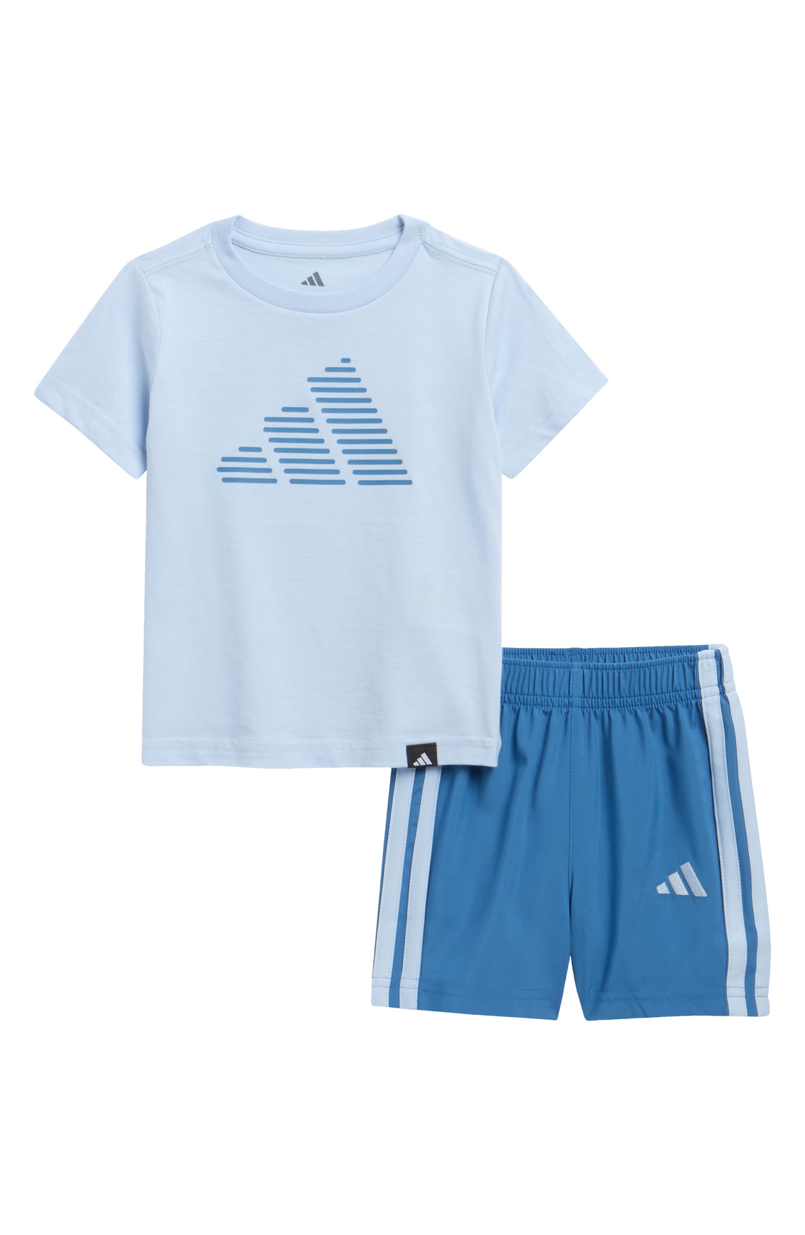 adidas Logo T-Shirt & Mesh Shorts Set