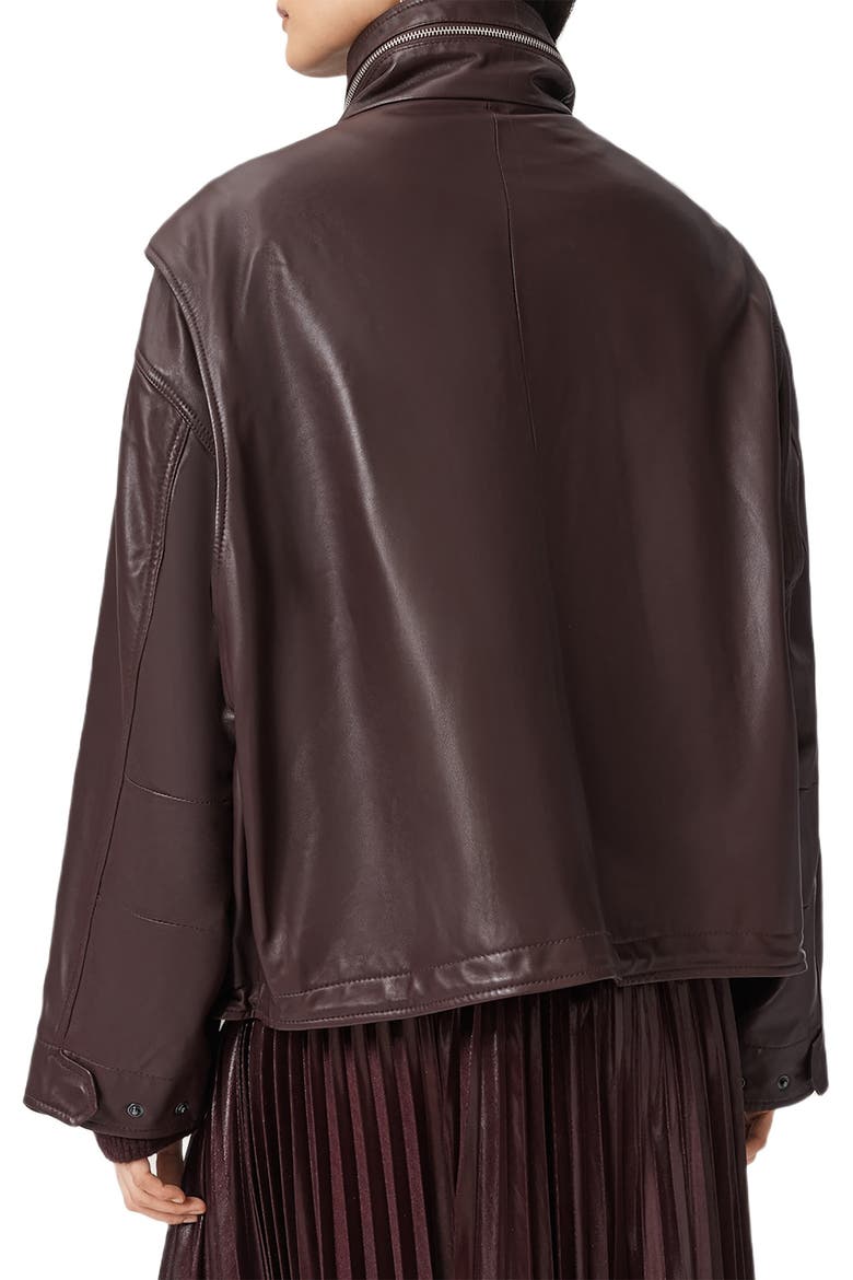Clay Leather Jacket, Alternate, color, OXBLOOD RED