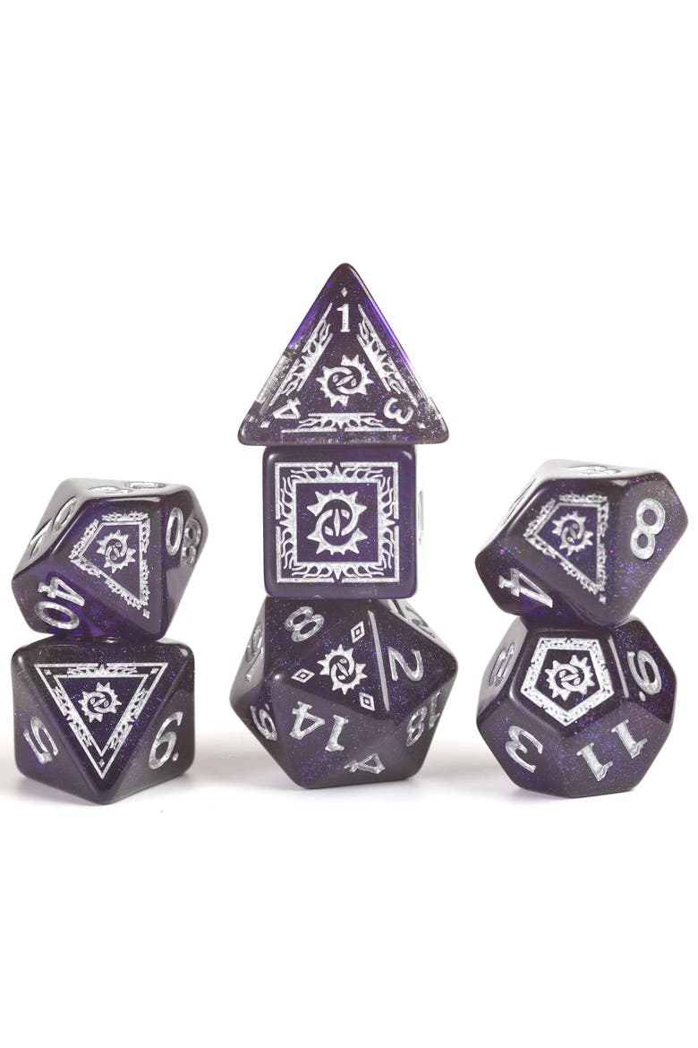 D&D Adventure Dice Warlock Purple, 16 Pieces, Alternate, color, Purple