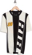 RtA Benjamin Race Stripe Open Knit T-Shirt