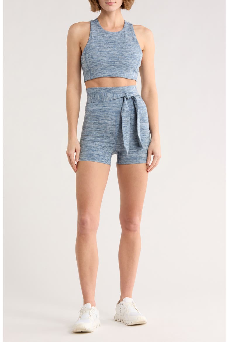 High Tide Crop Tank & Bike Shorts Set, Main, color, BLUE COMBO