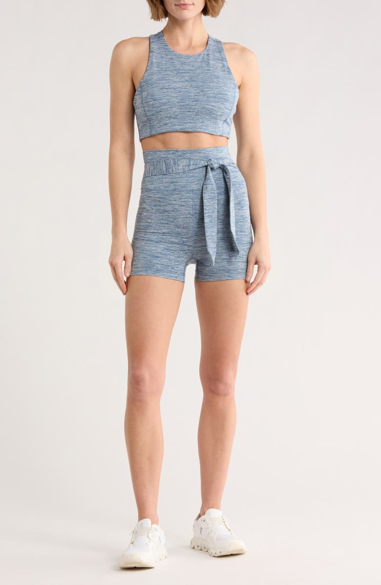 FP Movement by Free People High Tide Crop Tank & Bike Shorts Set, Main, color, Blue Combo