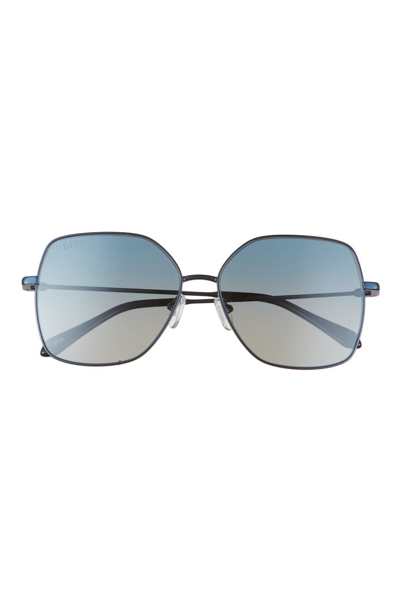 Iris 59mm Gradient Square Sunglasses, Main, color, AEGEAN BLUE FLASH