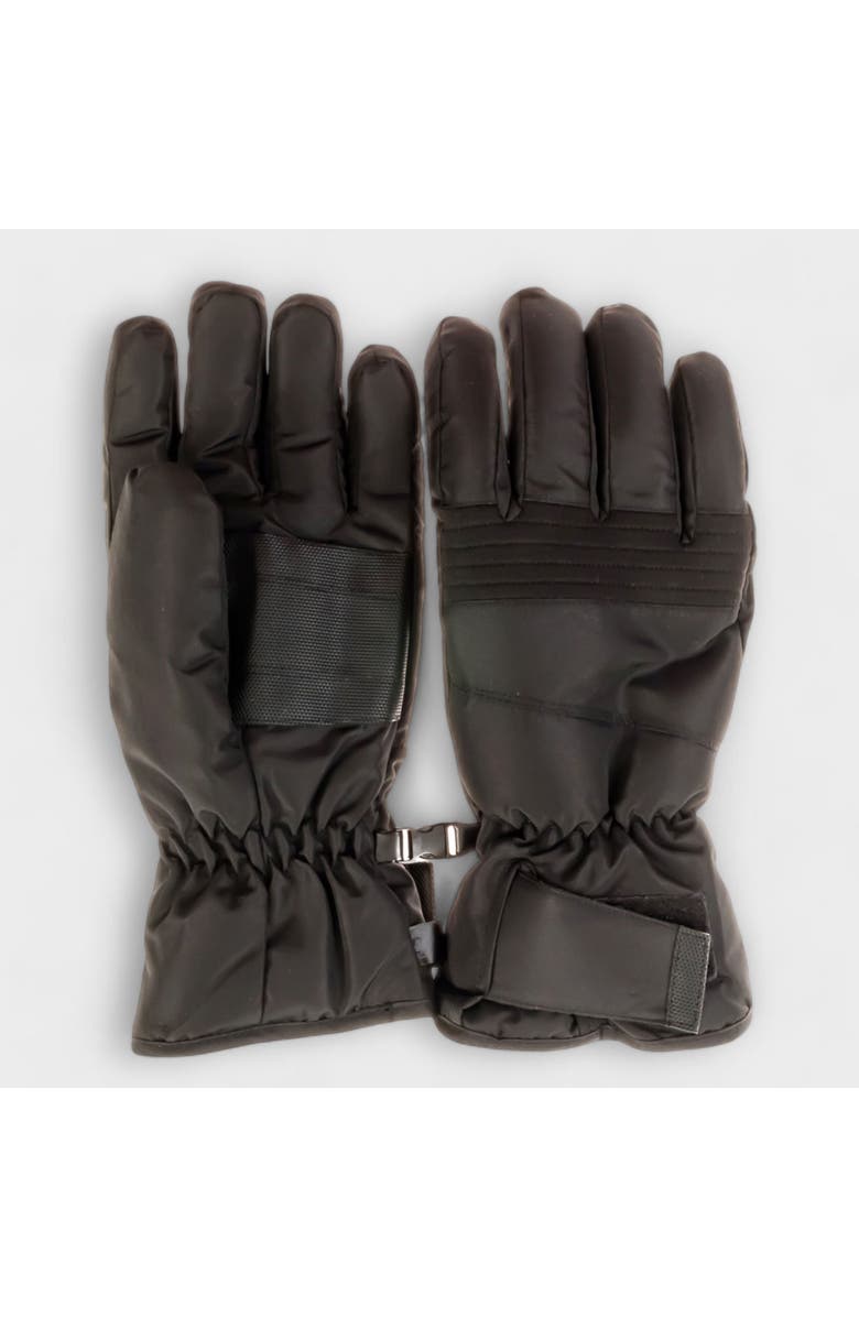 CANADA WEATHER GEAR Men's Ski Gloves with Velcro Strap, Alternate, color, Black