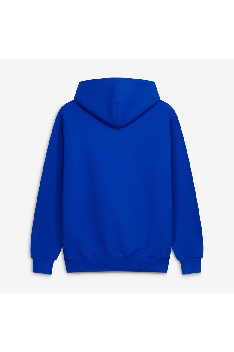 Men's Champion Royal New York Knicks Arch Logo Powerblend Fleece Hoodie, Alternate, color, Royal