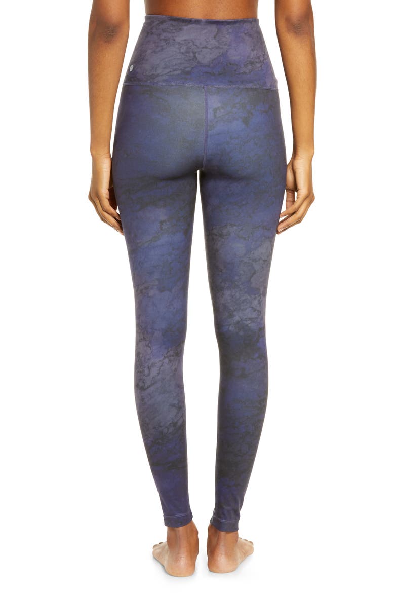 Renew Print Ultrahigh Waist Leggings, Alternate, color, BLUE MARBLED PRINT