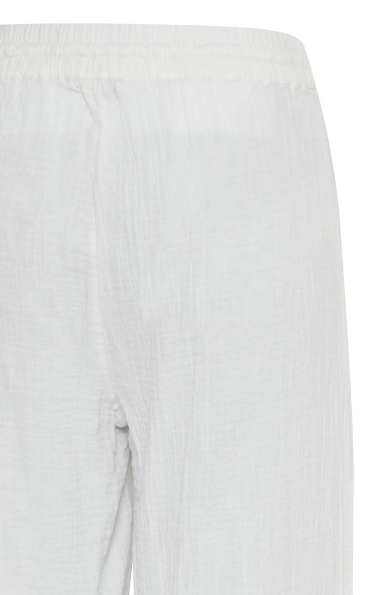 B.YOUNG Berlin Linen & Cotton Wide Leg Pants, Alternate, color, Optical White