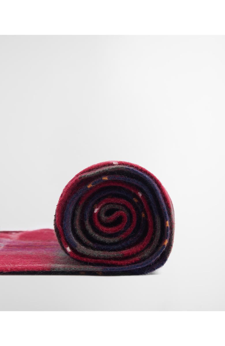 Barbour Tartan Lambswool & Cashmere Fringe Scarf, Alternate, color, Winterberry Tartan