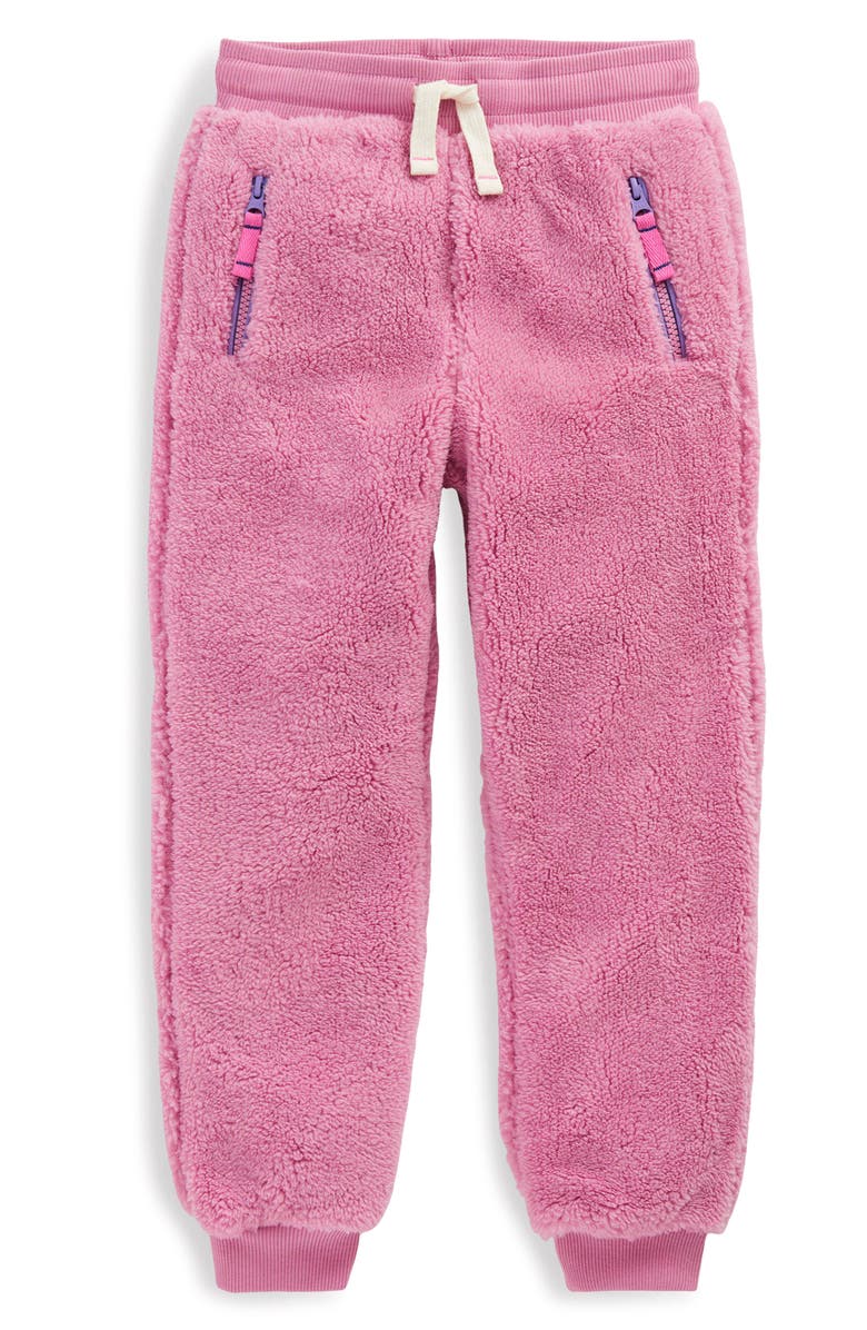 Mini Boden Kids' Cozy Fleece Sweatpants, Main, color, Pink Haze