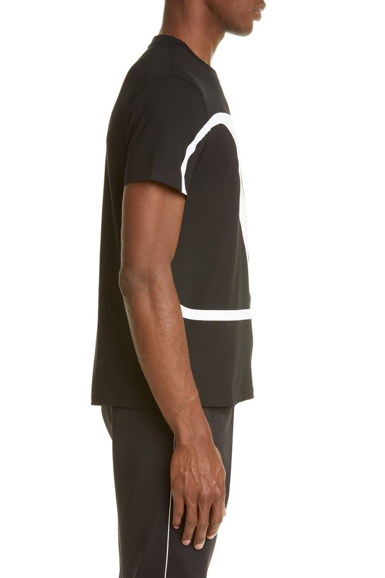 V-Logo T-Shirt, Alternate, color, BLACK/ WHITE