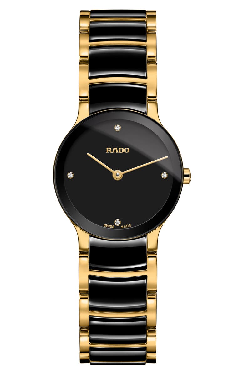 RADO Centrix Diamond Bracelet Watch, 23mm, Main, color, 