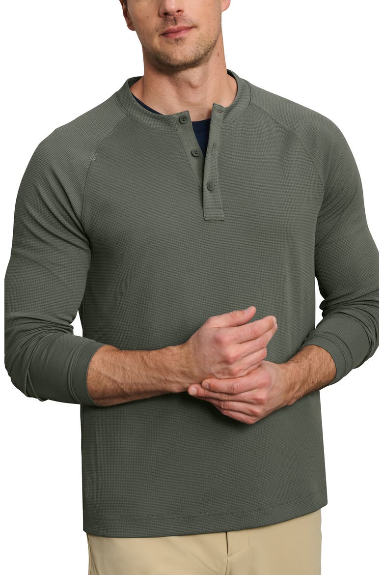 Waffle Tech Henley, Main, color, OLIVE SHADOW