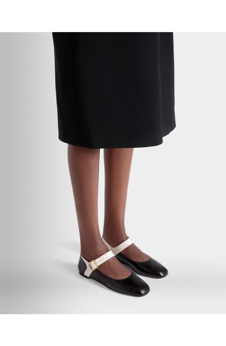 Bally rina Flat in Leather with Goat Leather Lining, Alternate, color,